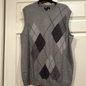 Apt 9 XXL Gray Men’s Argyle Vest